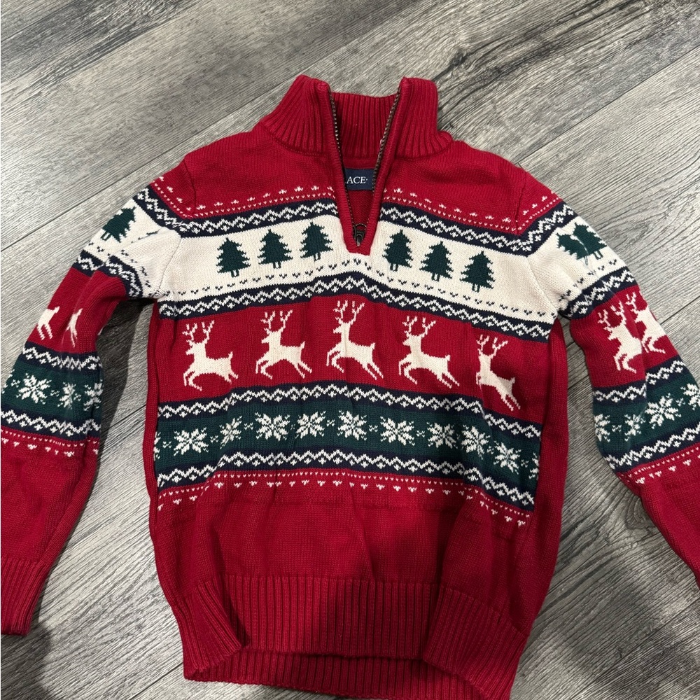 Red and Green Boys Sweater